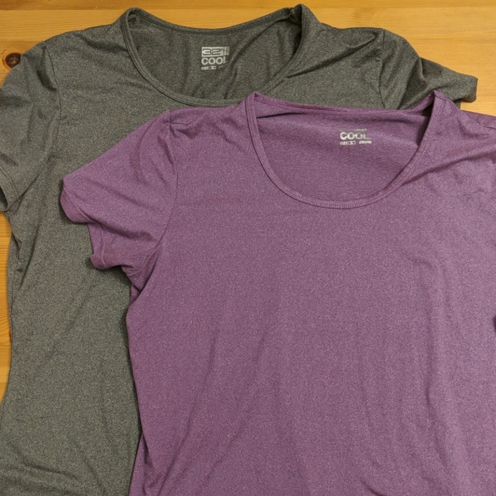 32 Cool short sleeve Workout shirt set xl